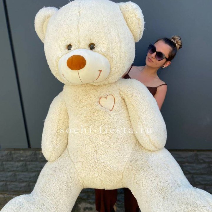 Белый плюшевый мишка большой в Тамбове