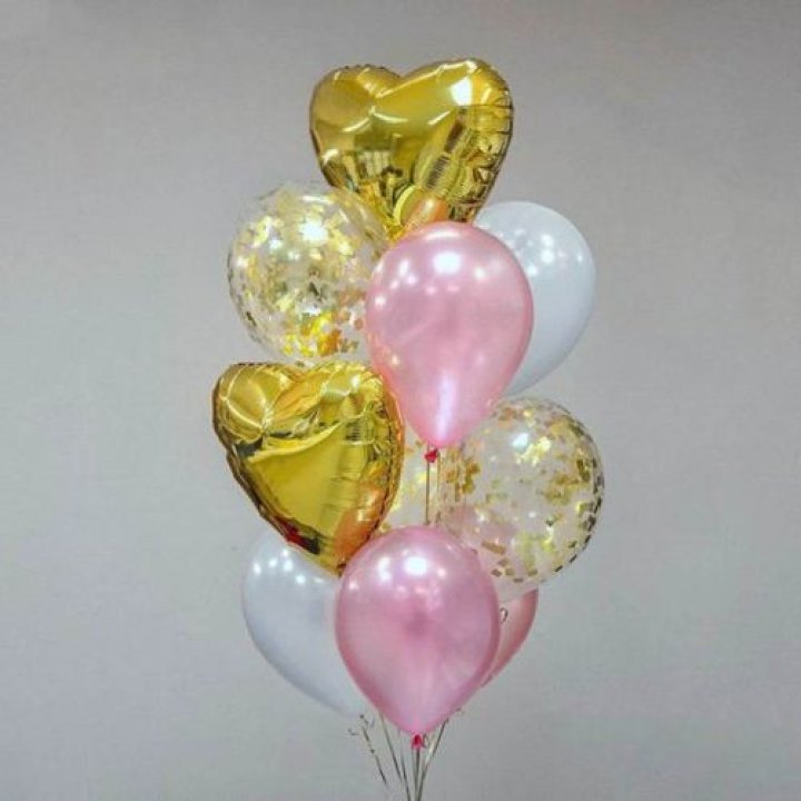 Облако шаров "Рози голд" в Тамбове