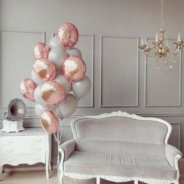 Фонтан шаров "Софт рози" в Тамбове