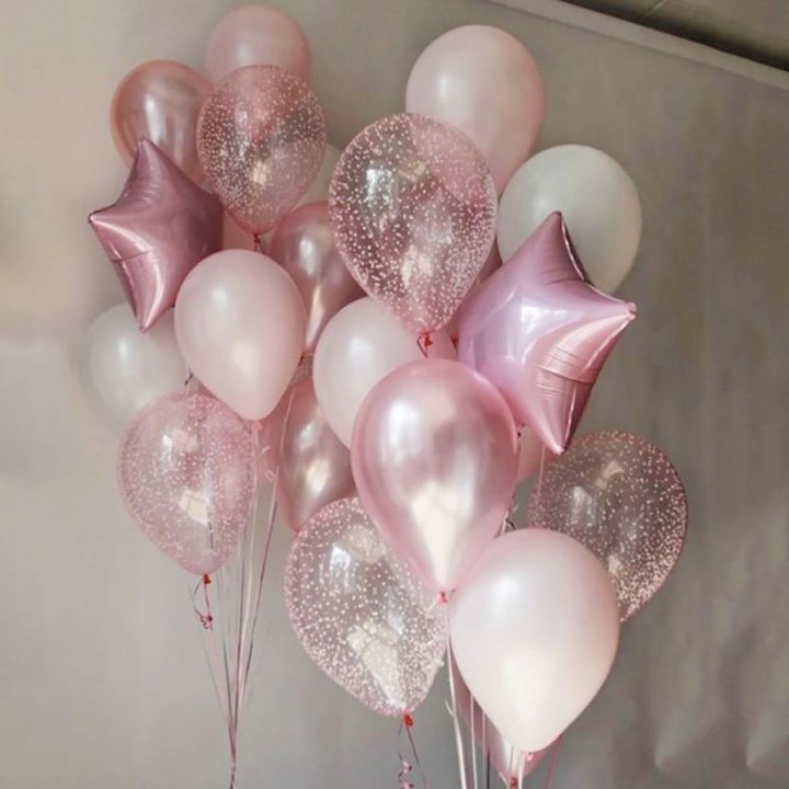 Фонтаны шаров "Розовый" в Тамбове