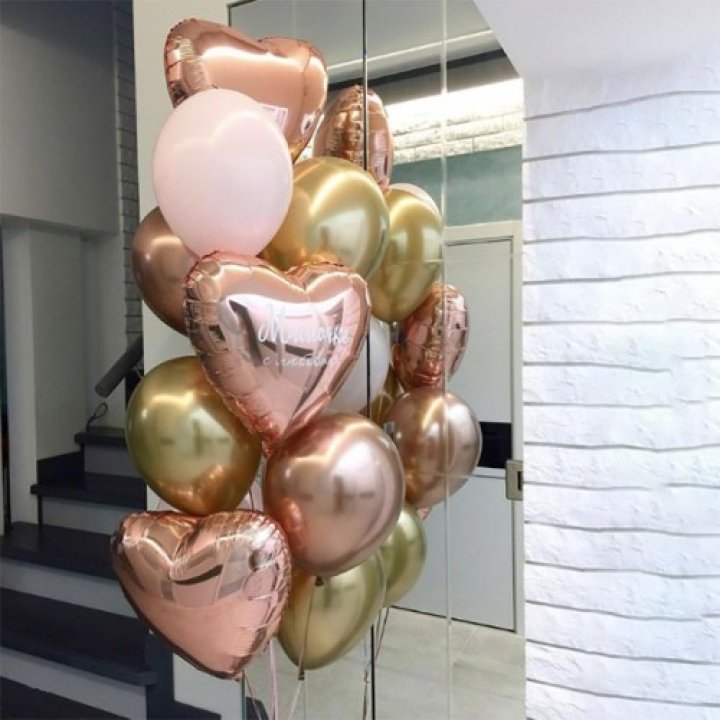 Фонтан шаров "От сердечка" в Тамбове