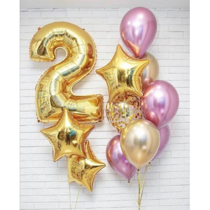 Цифра с фонтанами шаров  в Тамбове