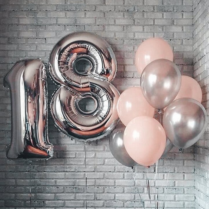 Фольгированный шар Серебряная Цифра в Тамбове