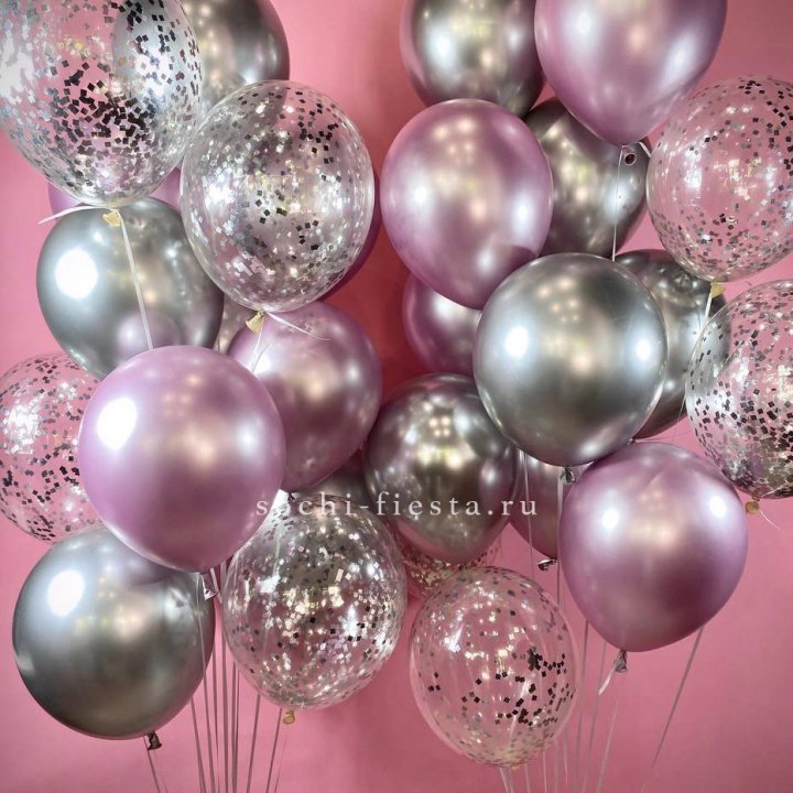 Фонтан шаров "Сильвер пинк" в Тамбове