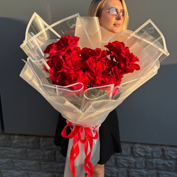  Букет  высоких роз 15 шт в Тамбове