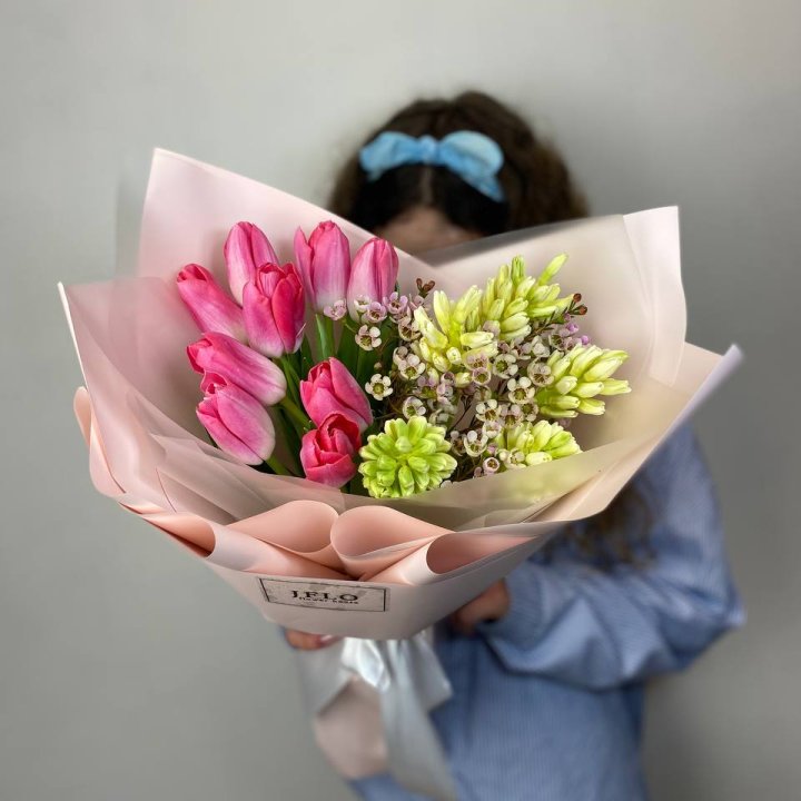  Дуо тюльпаны и гиацинты в Тамбове