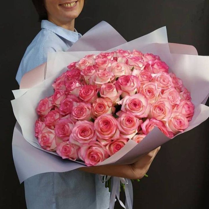 101 роза Джумилия в оформлении  в Тамбове