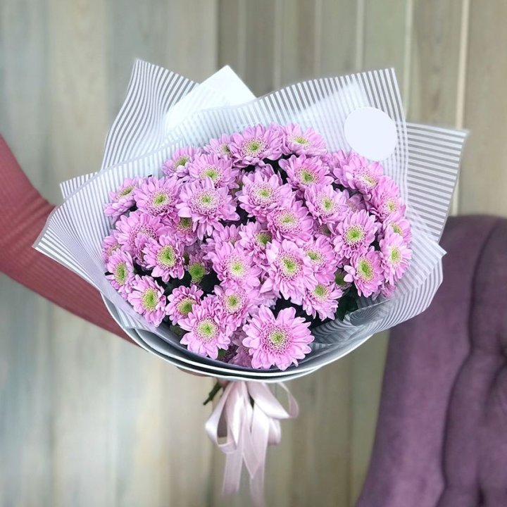 Букет розовых хризантем в Тамбове