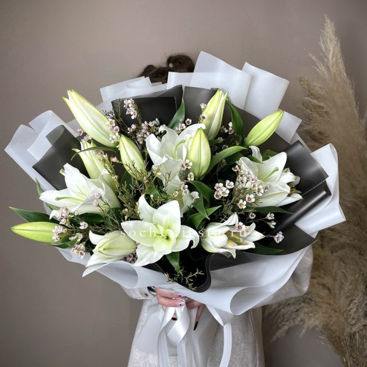 Букет лилий Снежная королева в Тамбове