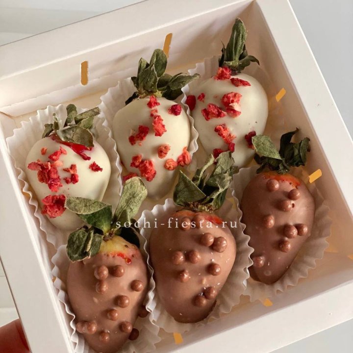Клубника в шоколаде 6 ягод в Тамбове