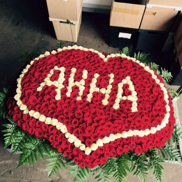 555 роз с именем в Тамбове