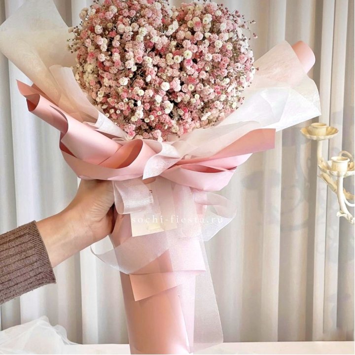 Сердце из гипсофилы  в Тамбове