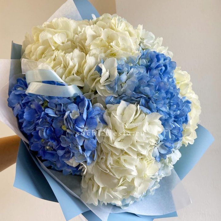 Букет гортензий "Голубая лаза" в Тамбове