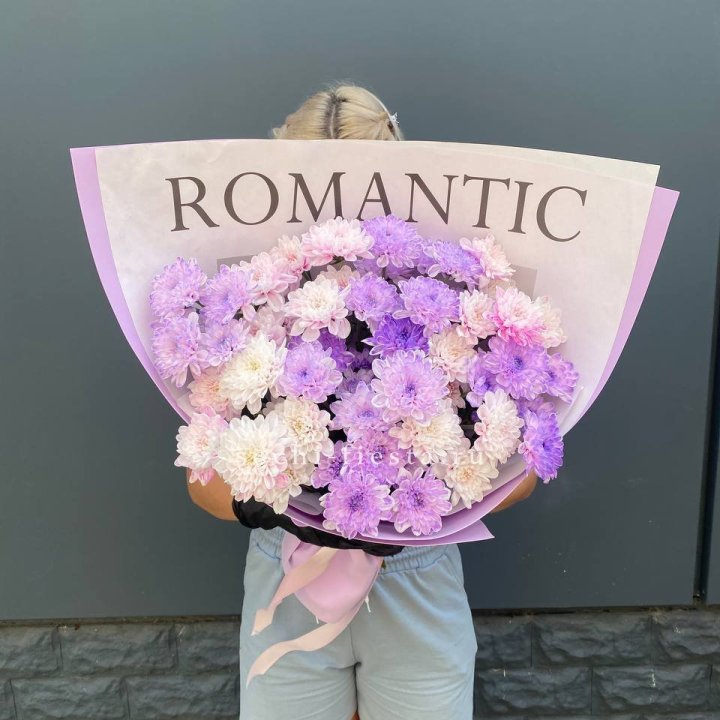 Букет сиреневых хризантем в Тамбове