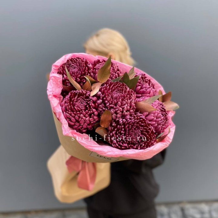 7 Хризантем Бигуди в золоте в Тамбове