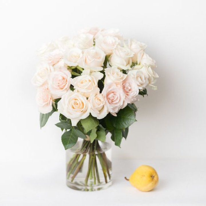 25 кремовых роз в Тамбове