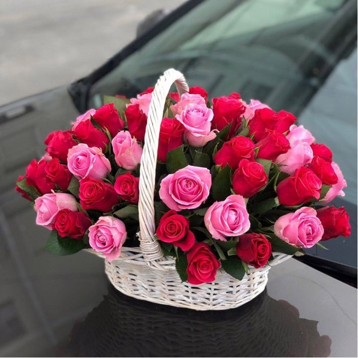 Корзина с розами  в Тамбове