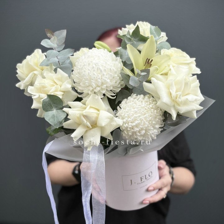 Цветы в шляпной коробке  в Тамбове