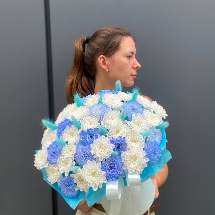  Коробочка  хризантем и лагуруса в Тамбове