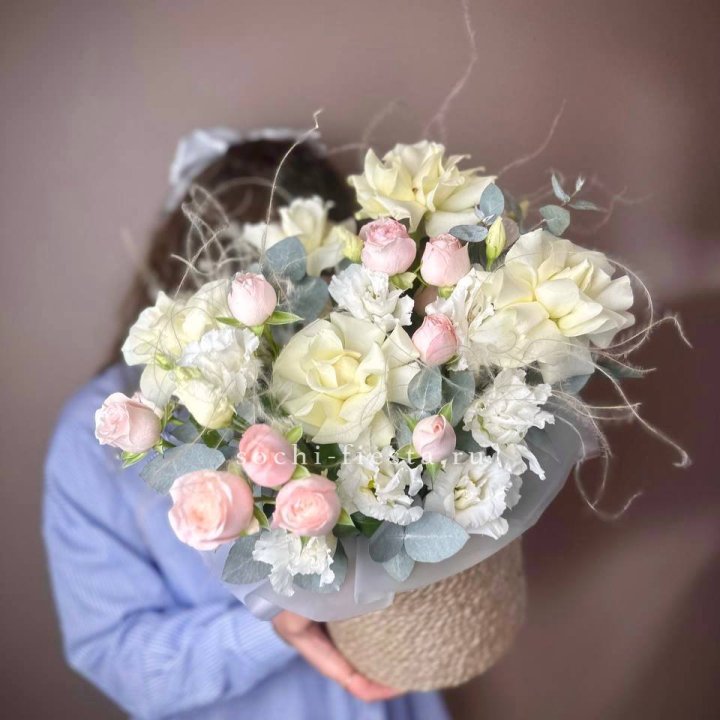 Авторский бокс "Милена" в джутовом кашпо в Тамбове