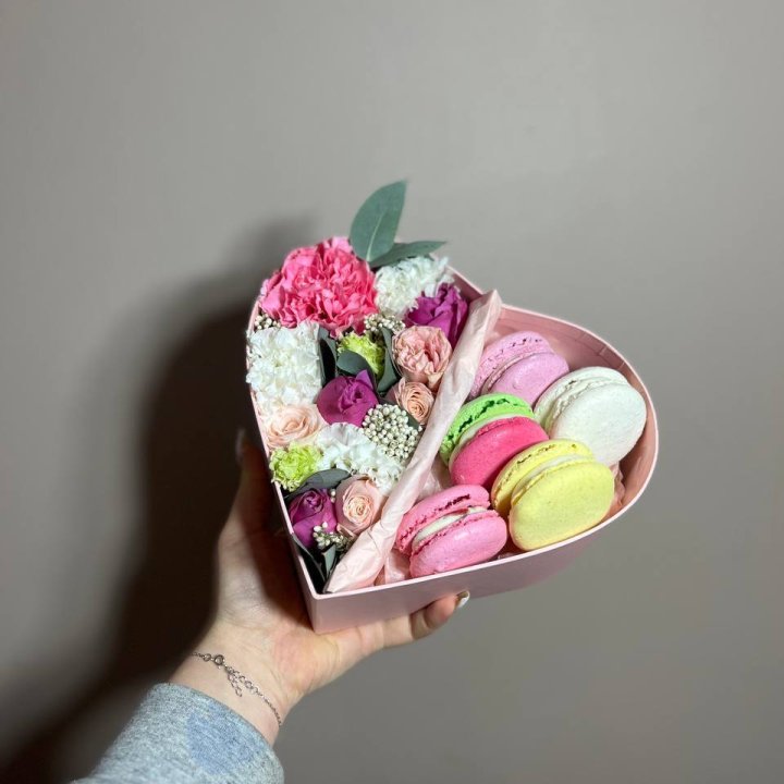 Дуо цветы и макаронсы в Тамбове