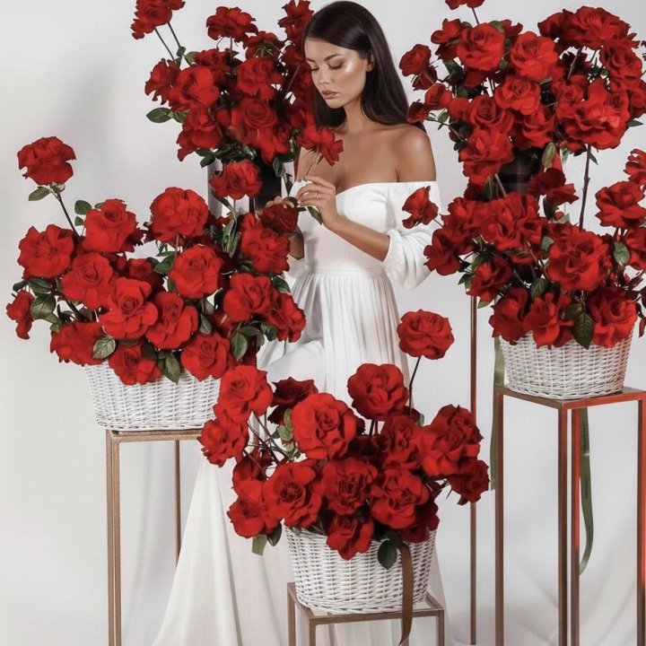 Сет из красных французских роз в Тамбове