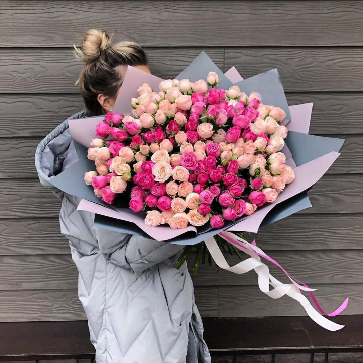 55 роз микс кустовых в Тамбове