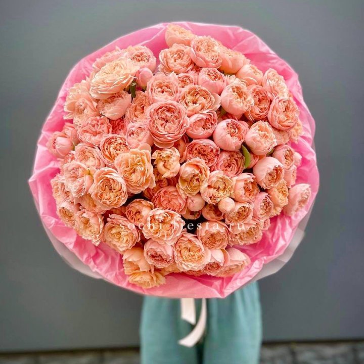 Букет кустовых пионовидных роз Джульетта "Принцесса" в Тамбове