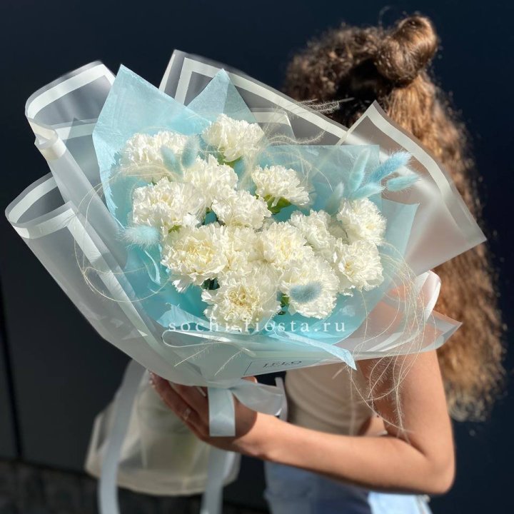 Воздушный букет из диантусов  в Тамбове