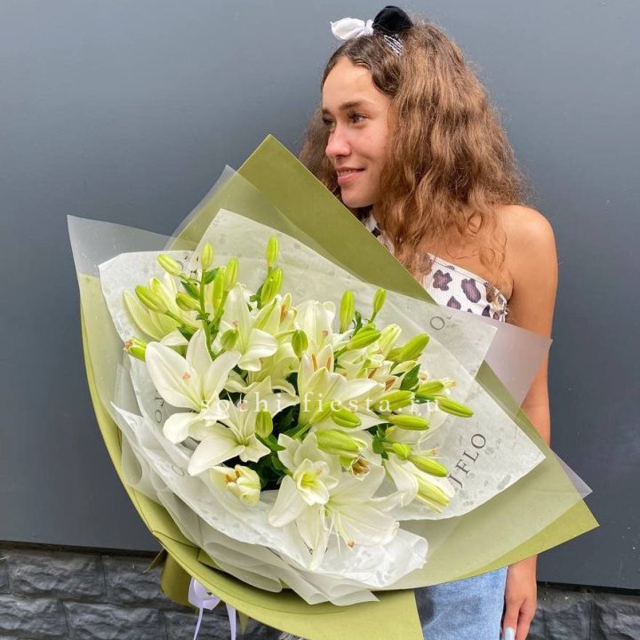 Букет  лилий "Изумруд" в Тамбове