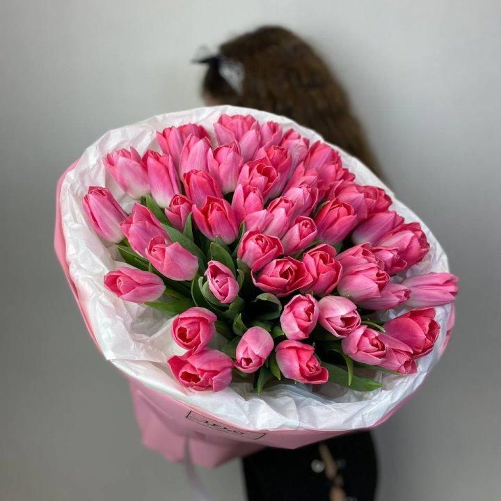 51 розовый тюльпан "Рози" в Тамбове