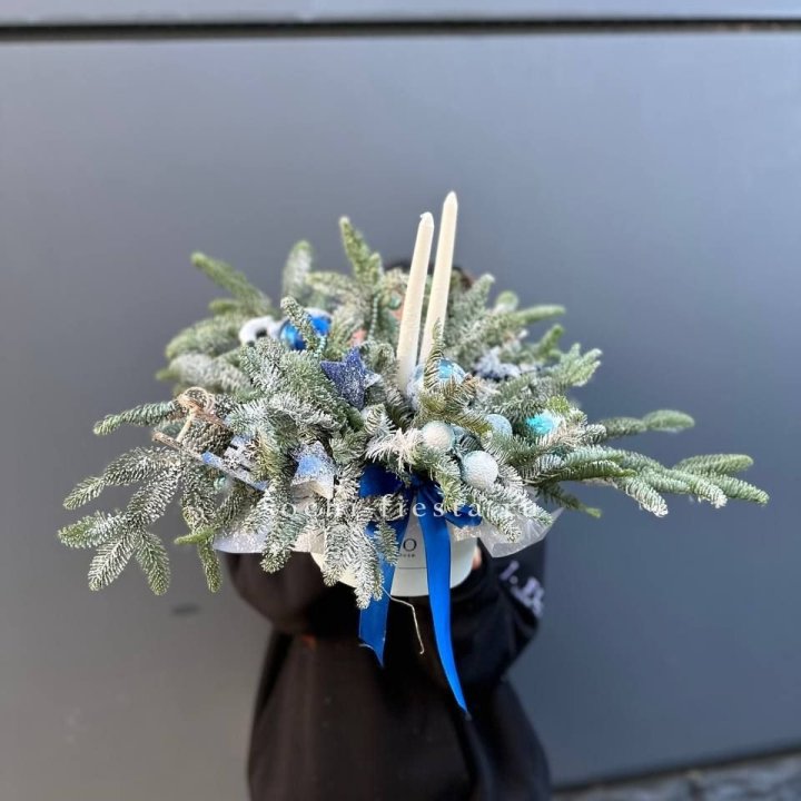 Новогодняя композиция в коробке  в Тамбове