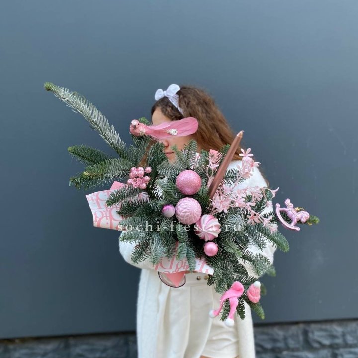 Композиция бокал розовый в Тамбове