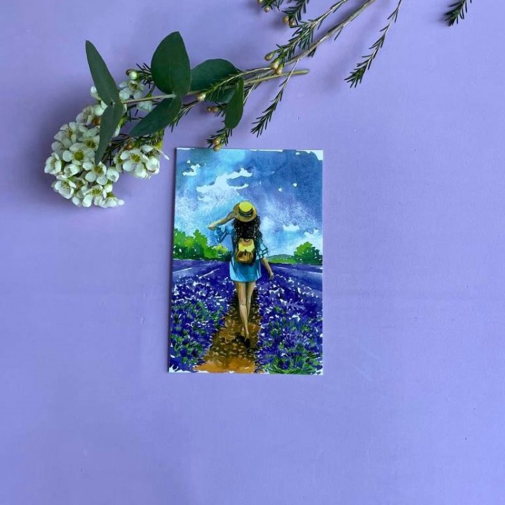 Открытка к букету "Цветочная дорога" в Тамбове