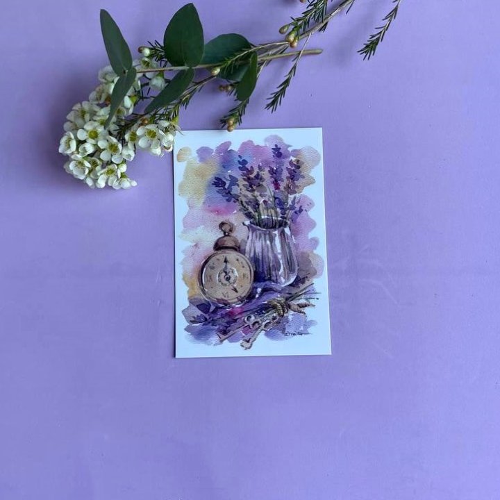 Открытка к букету "Часы" в Тамбове