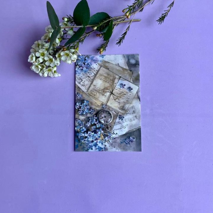 Открытка к букету "Время" в Тамбове