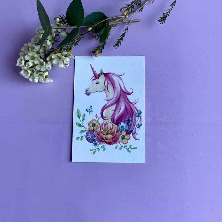 Открытка к букету "Единорог" в Тамбове