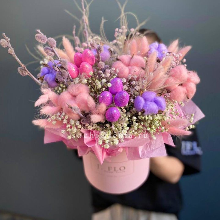 Сухоцветы в коробке  в Тамбове