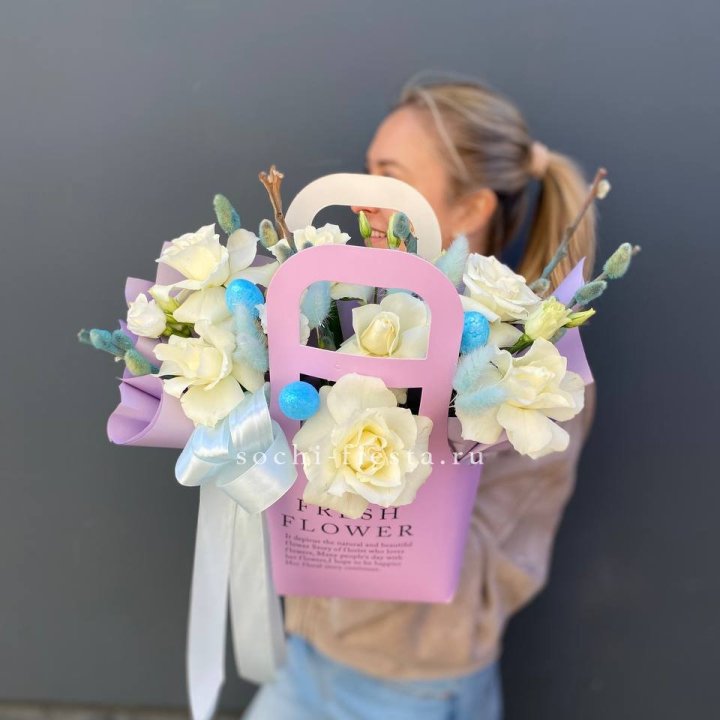 Цветочная сумочка "Пасхальная композиция" в Тамбове