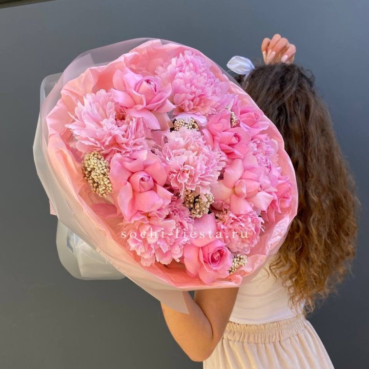  Букет с пионами "Пинки" в Тамбове