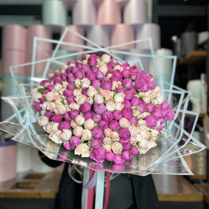 101 кустовая пионовидная роза в Тамбове