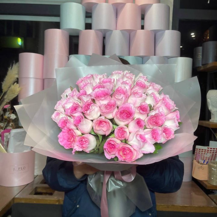  51 розовых роз в Тамбове