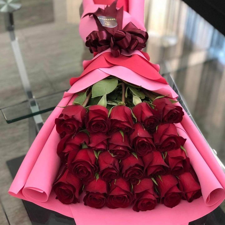 21 красная роза "Элеганс" в Тамбове
