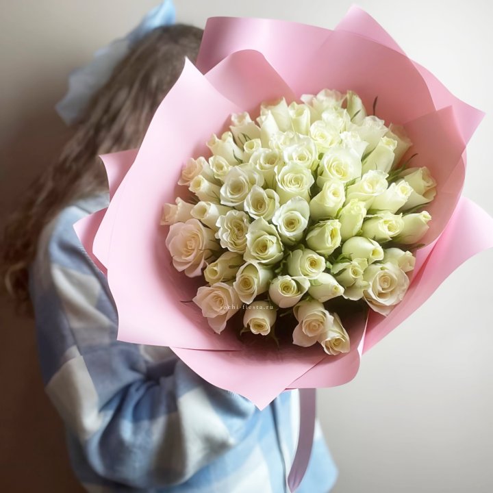 Букет из 51 белой розы (Кения) в Тамбове