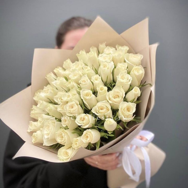 51 белая кенийская роза  в Тамбове