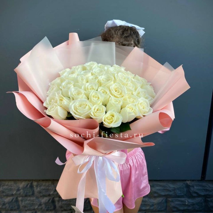 35 белых роз в Тамбове