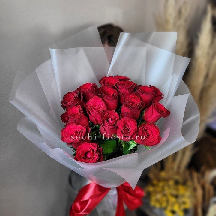 17 красных роз "Нет времени ждать" в Тамбове