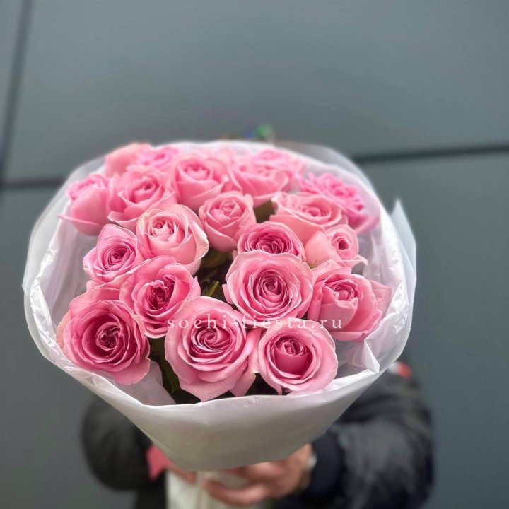 21 Розовая роза в белом в Тамбове