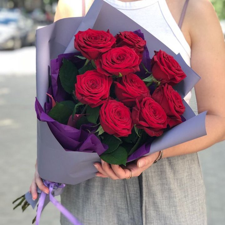 9  красных роз №1 в Тамбове