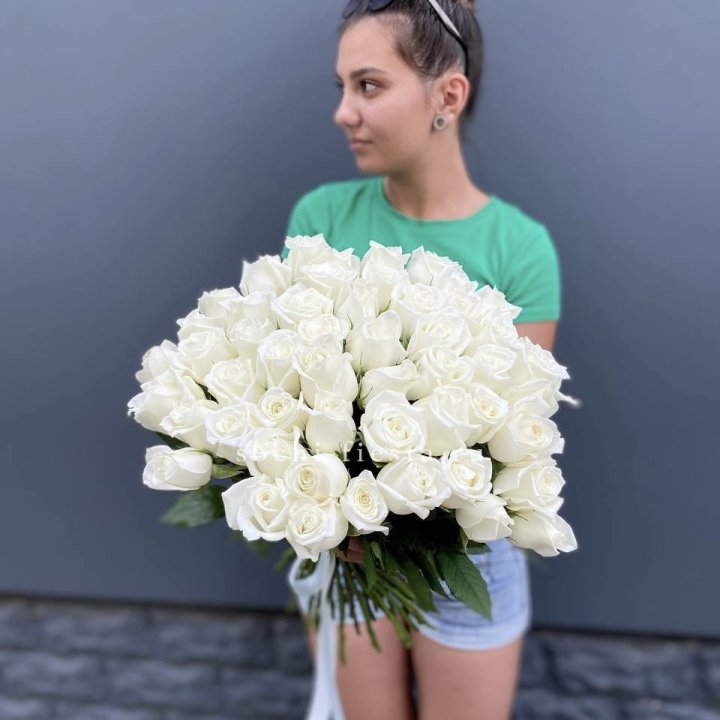 51 белая роза в Тамбове